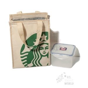 NEW Starbucks Insulated Lunch Box Tote Bag Cooler